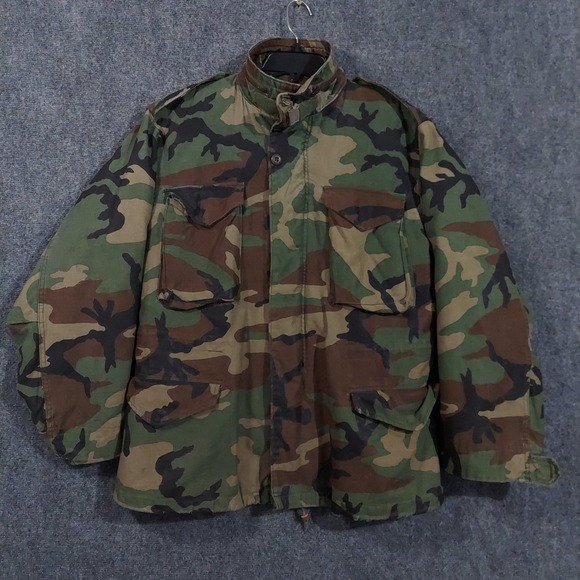 Vintage Lakeview Sportswear M65 Field Jacket Mens Medium Woodland Camo USA Army